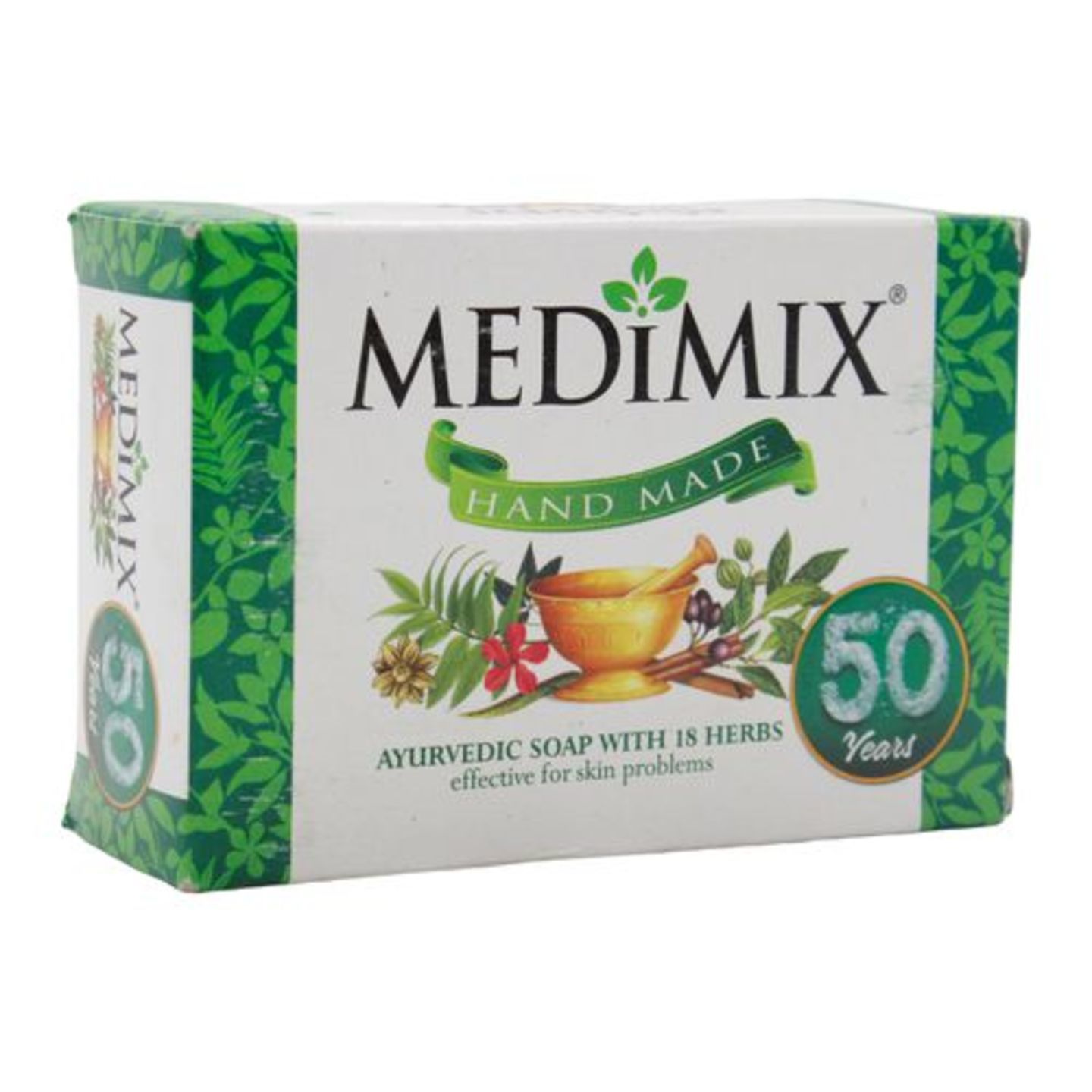 Medimix Bathing Soap - Ayurvedic Soap with 18 Herbs, 125 g Carton
