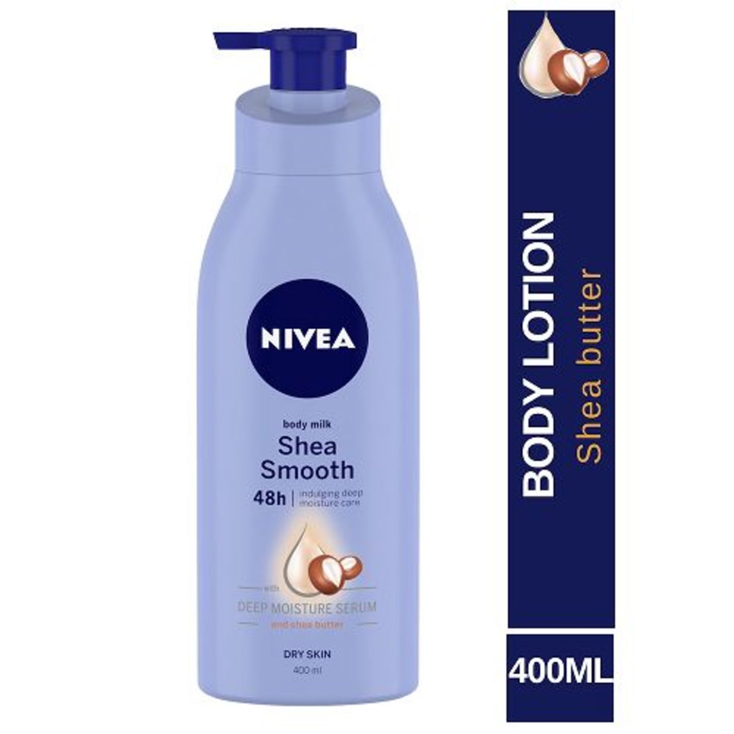 Nivea Body Lotion - Shea Smooth Milk, For Dry Skin, 400 ml