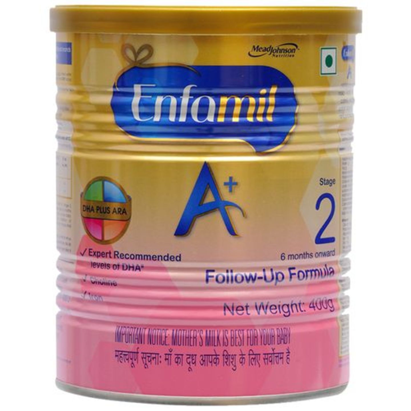 Enfamil A+ Infant Formula Baby Food Powder - Stage 2, 400 g Tin