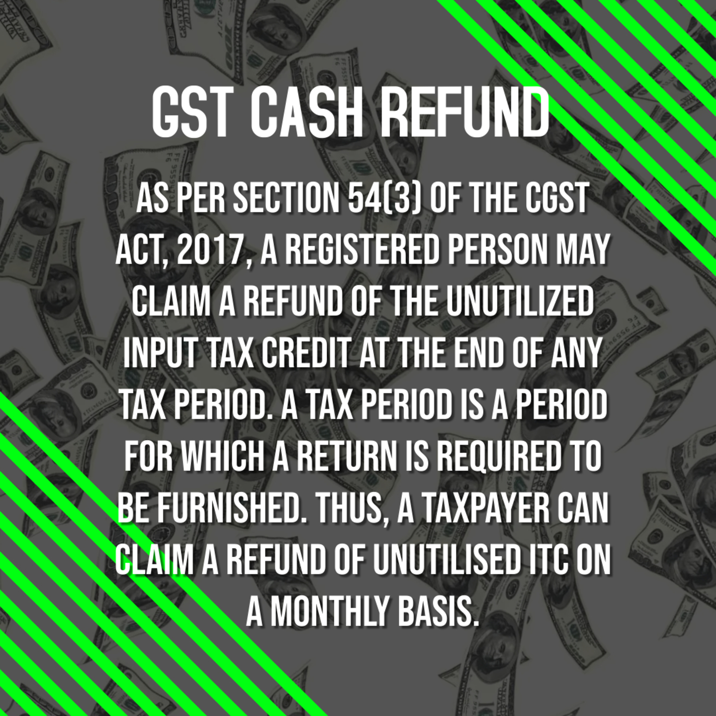 GST CASH REFUND