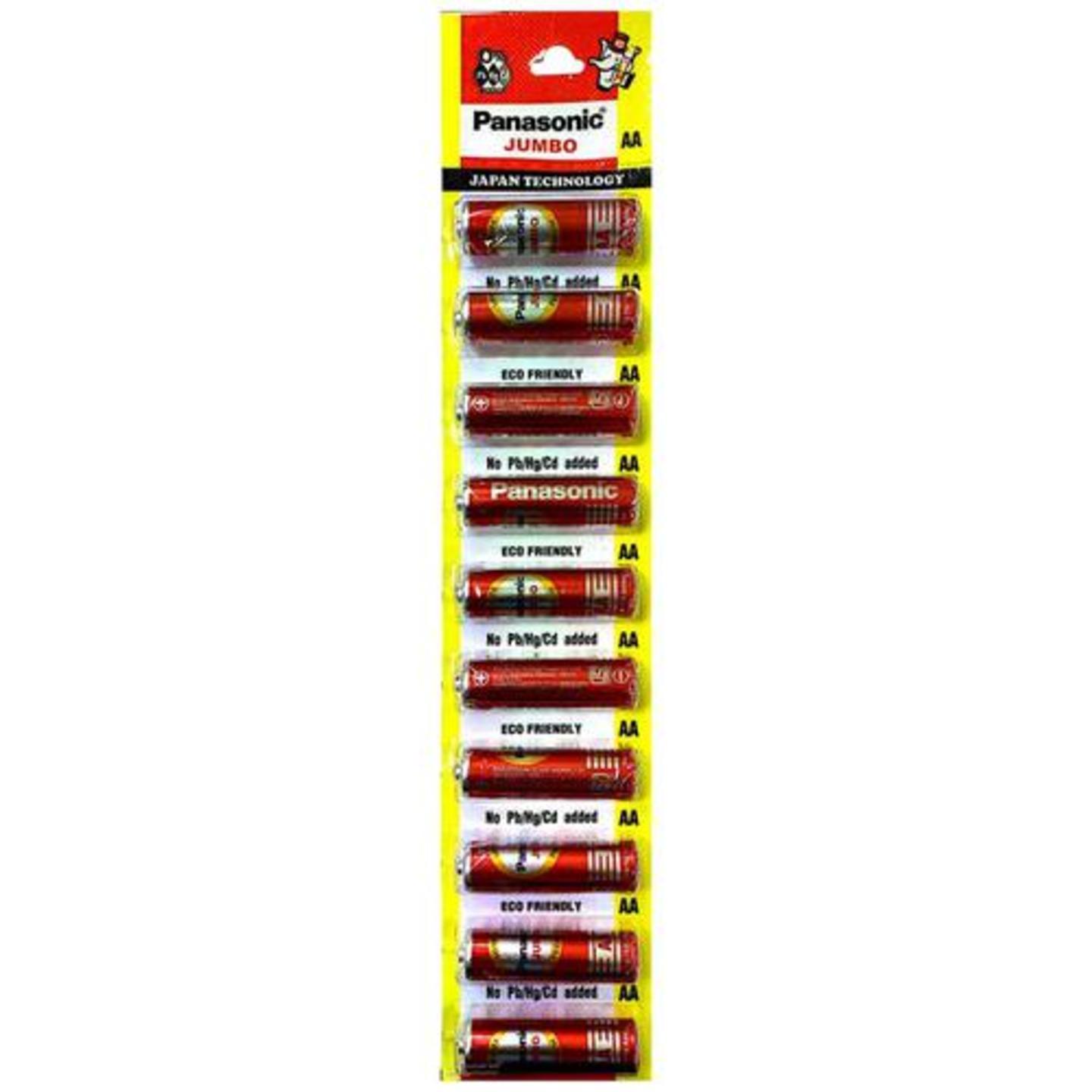 Panasonic Carbon Zinc Battery - Jumbo AA, 10 pcs