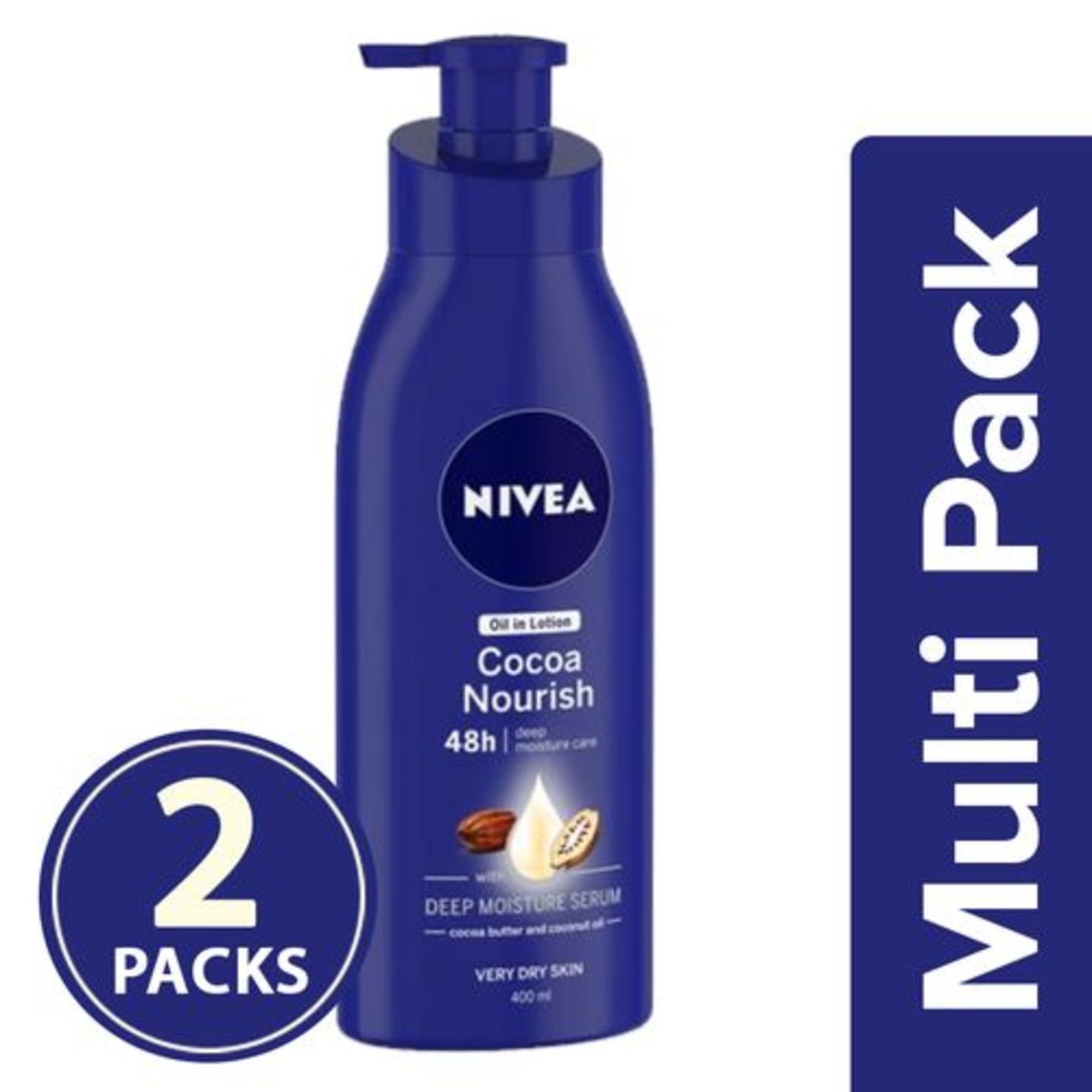 Nivea Cocoa Nourish Oil-In-Lotion, 2x400 ml Multipack