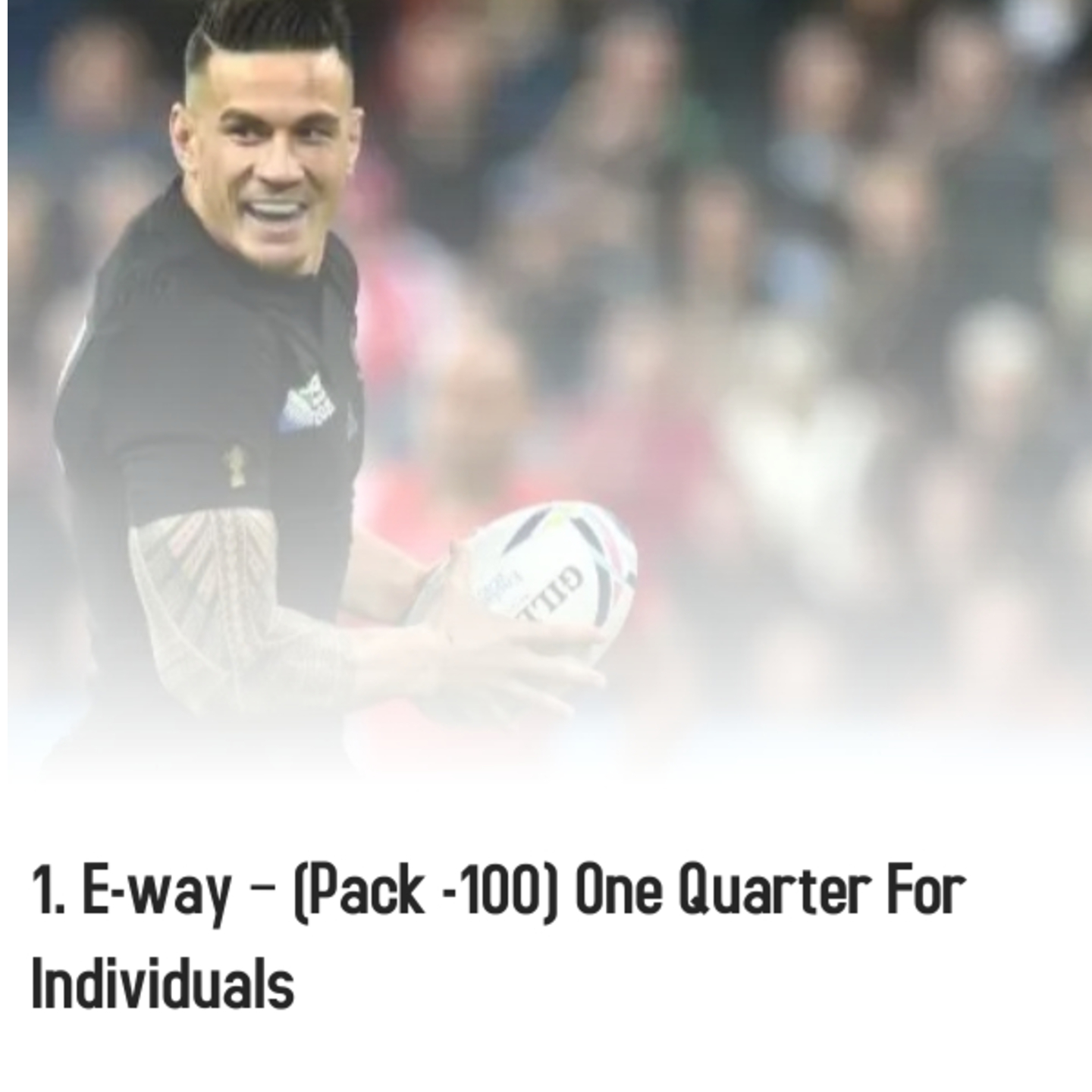 E-way – (Pack -100) One Quarter For Individuals
