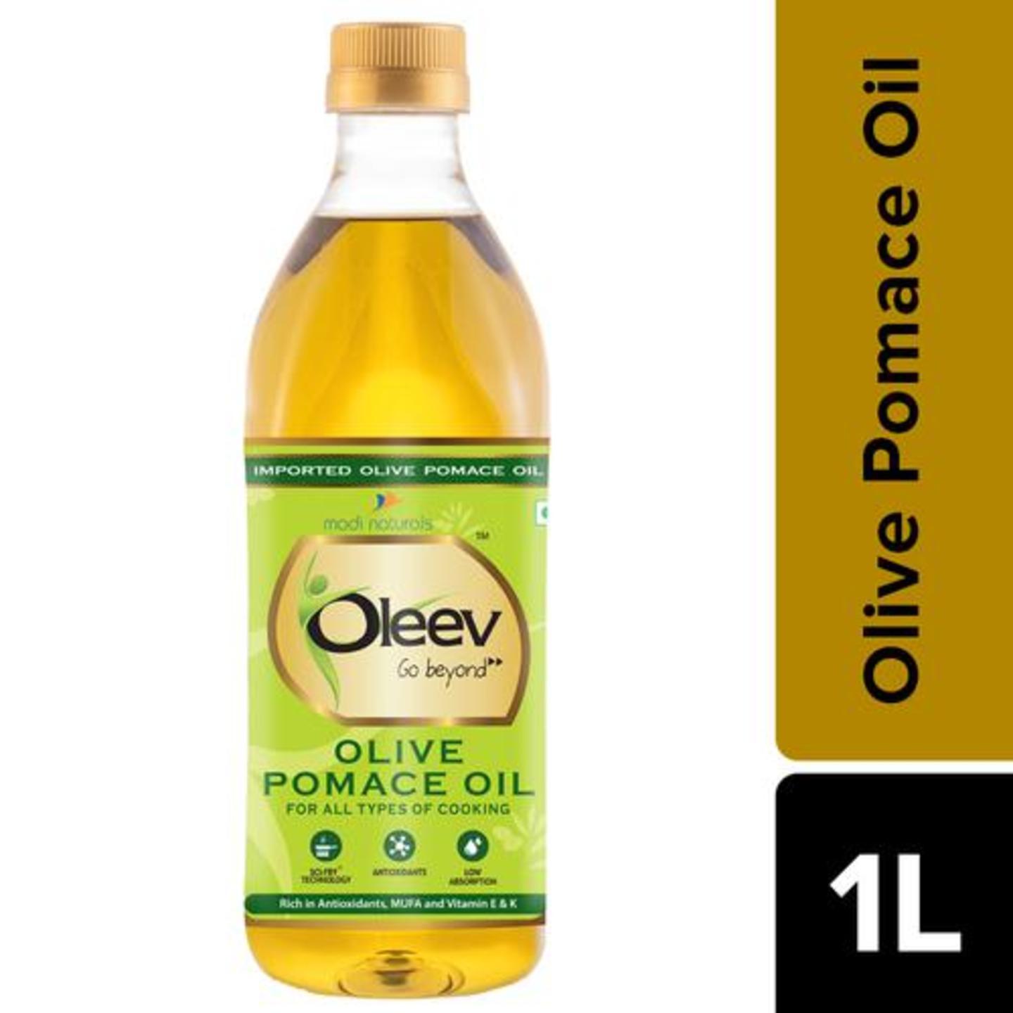 Oleev Pomace Olive Oil - For All Types Of Cooking, 1 L