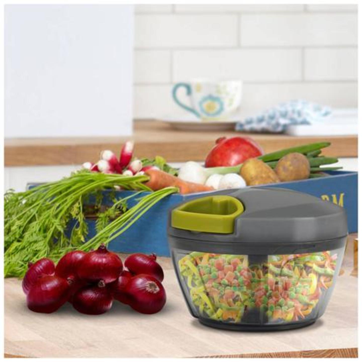 Triones Vegetable/Fruit String Chopper With 3 Blades, 250 ml