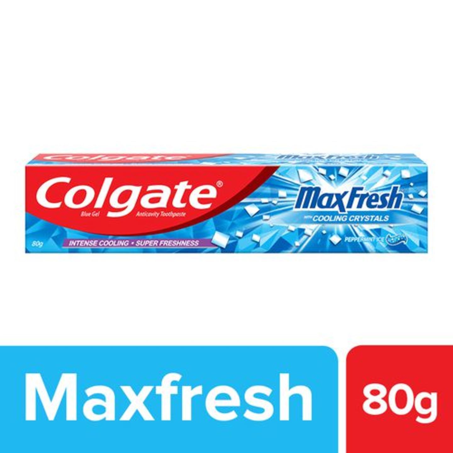 Colgate Toothpaste - MaxFresh, Anti-Cavity, Peppermint Ice, 80 g