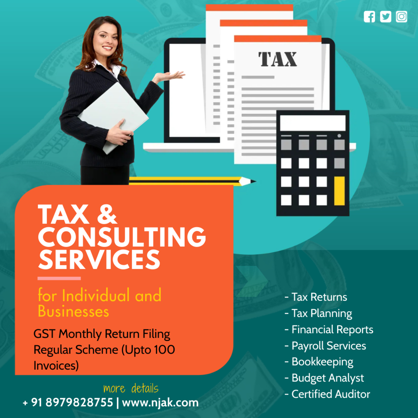 GST Monthly Return Filing Regular Scheme Upto 100 Invoices