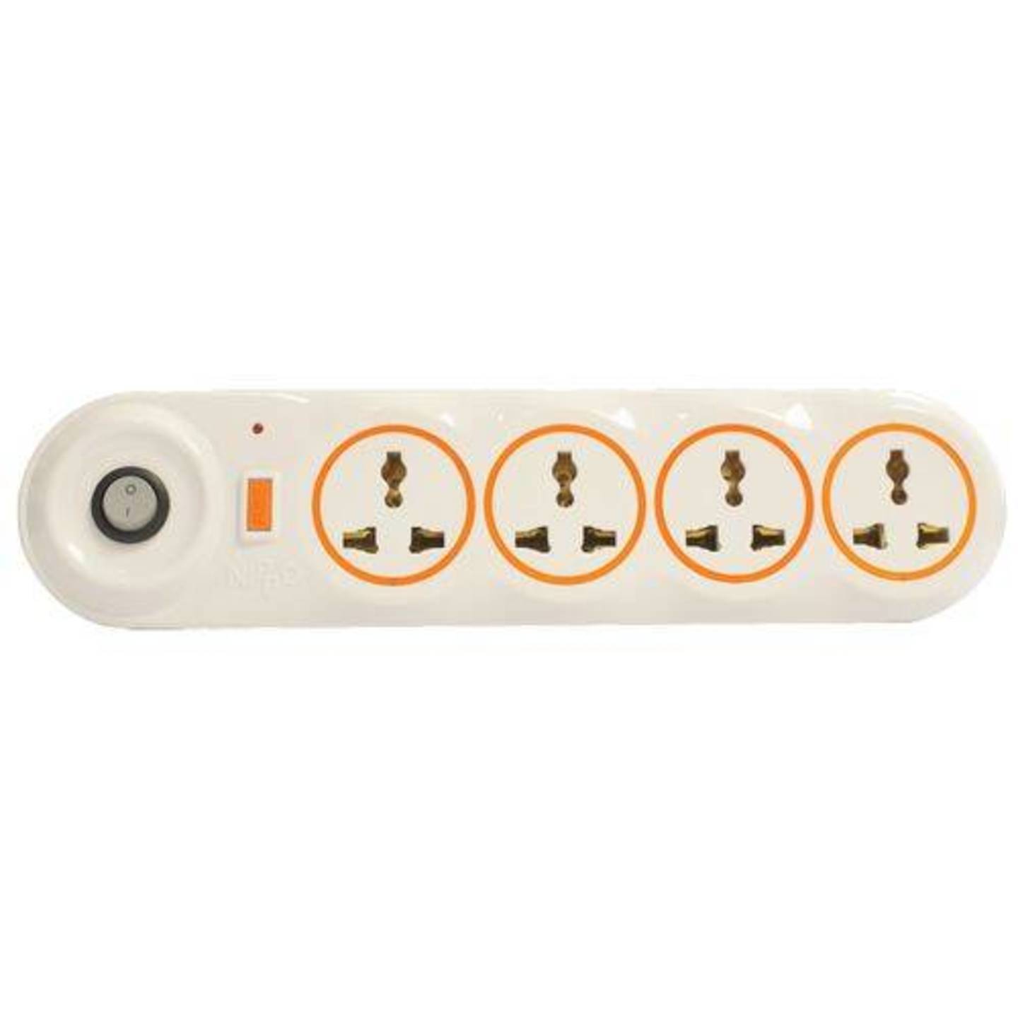 Nippo 4 Socket Power Strip/Cord - With 4 Mtr Wire, 1 pc