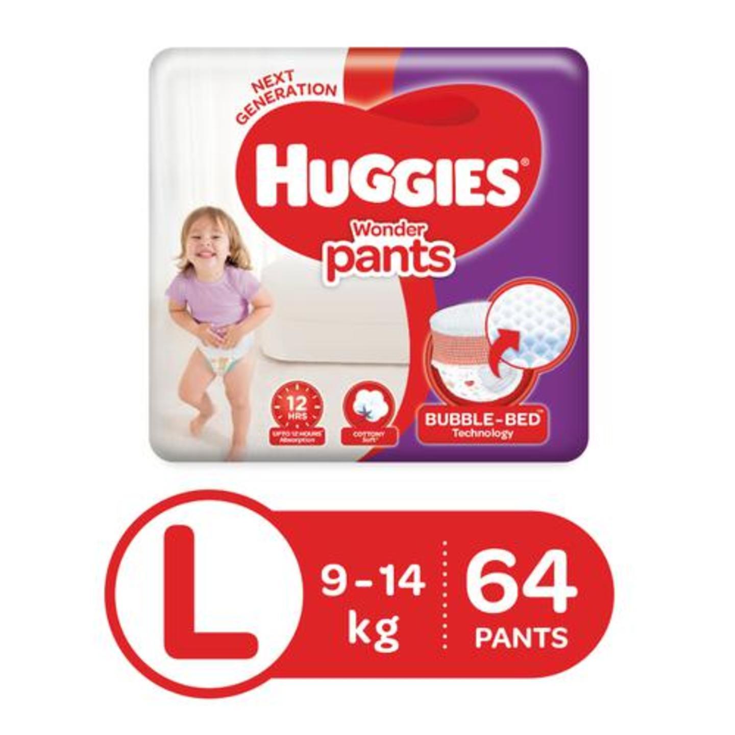 Huggies Wonder Pants Large - 64 Diapers, 64 pcs