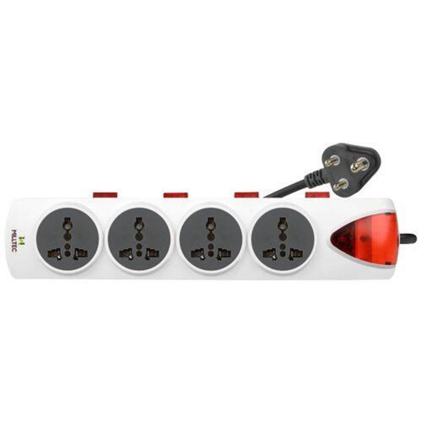 Milltec Excel 4+4 Power Strip With 2 Mtr Wire 1080, 1 pc