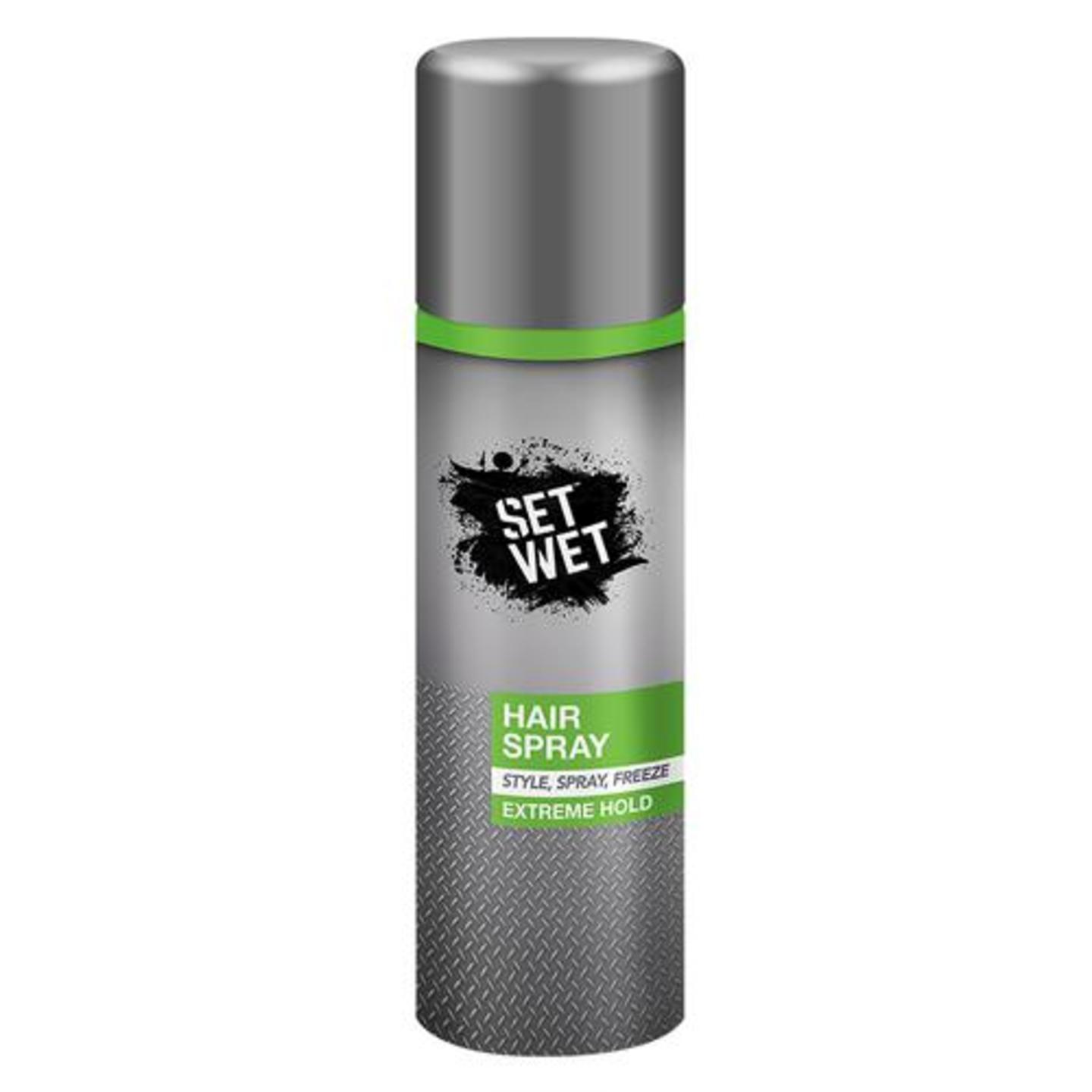 Set Wet Extreme Hold Styling Hair Spray For Men - Style, Spray, Freeze Your Hair, 200 ml