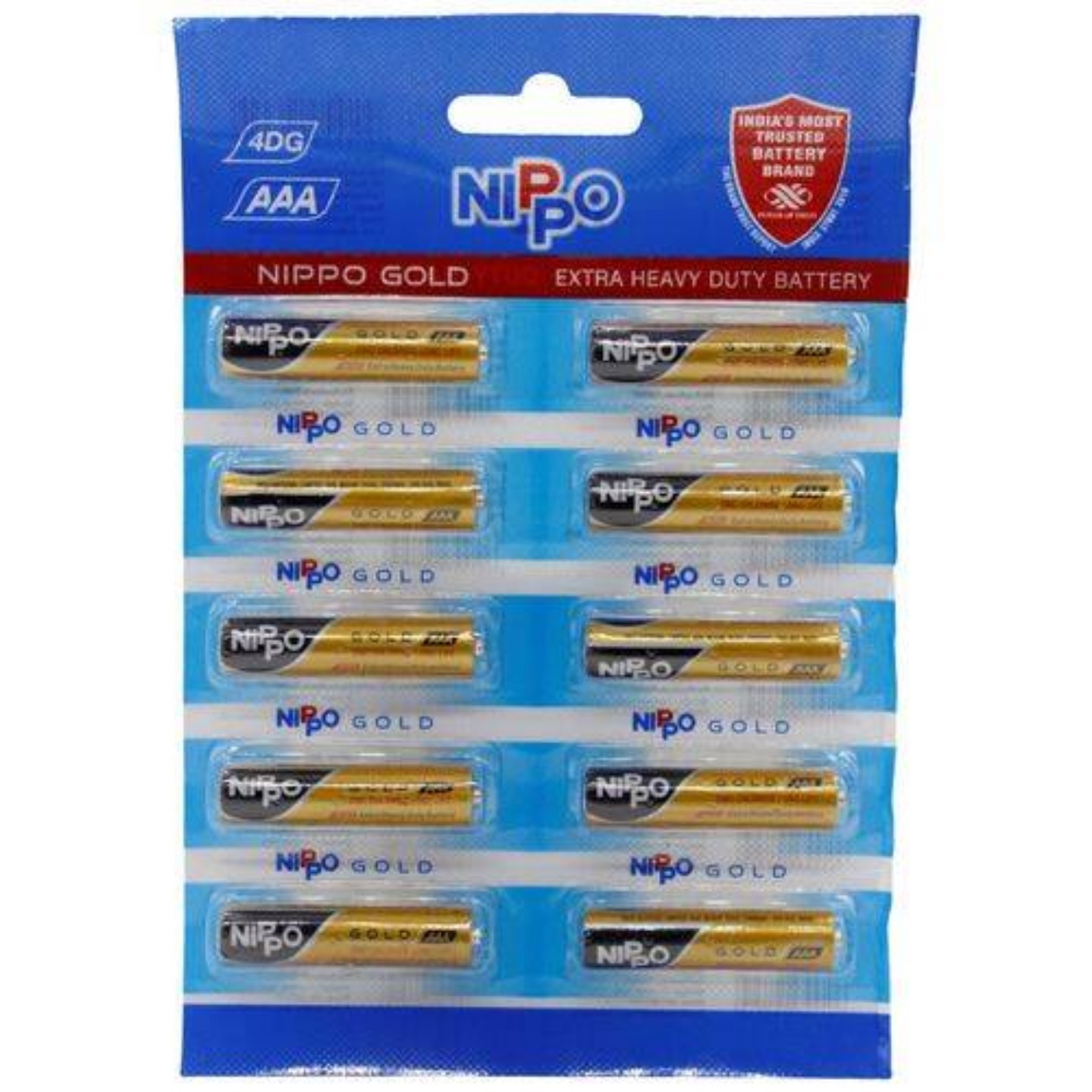 Nippo Battery - AAA, Gold, 1.5V, 4DG, 10 pcs