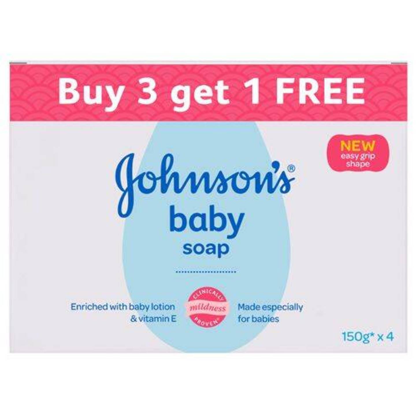 Johnson's Baby Soap, 150 g Buy 3 Get 1 Free