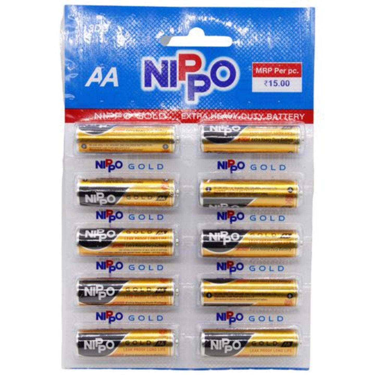 Nippo Battery - AA, Gold, 1.5V, 3DG, 10 pcs