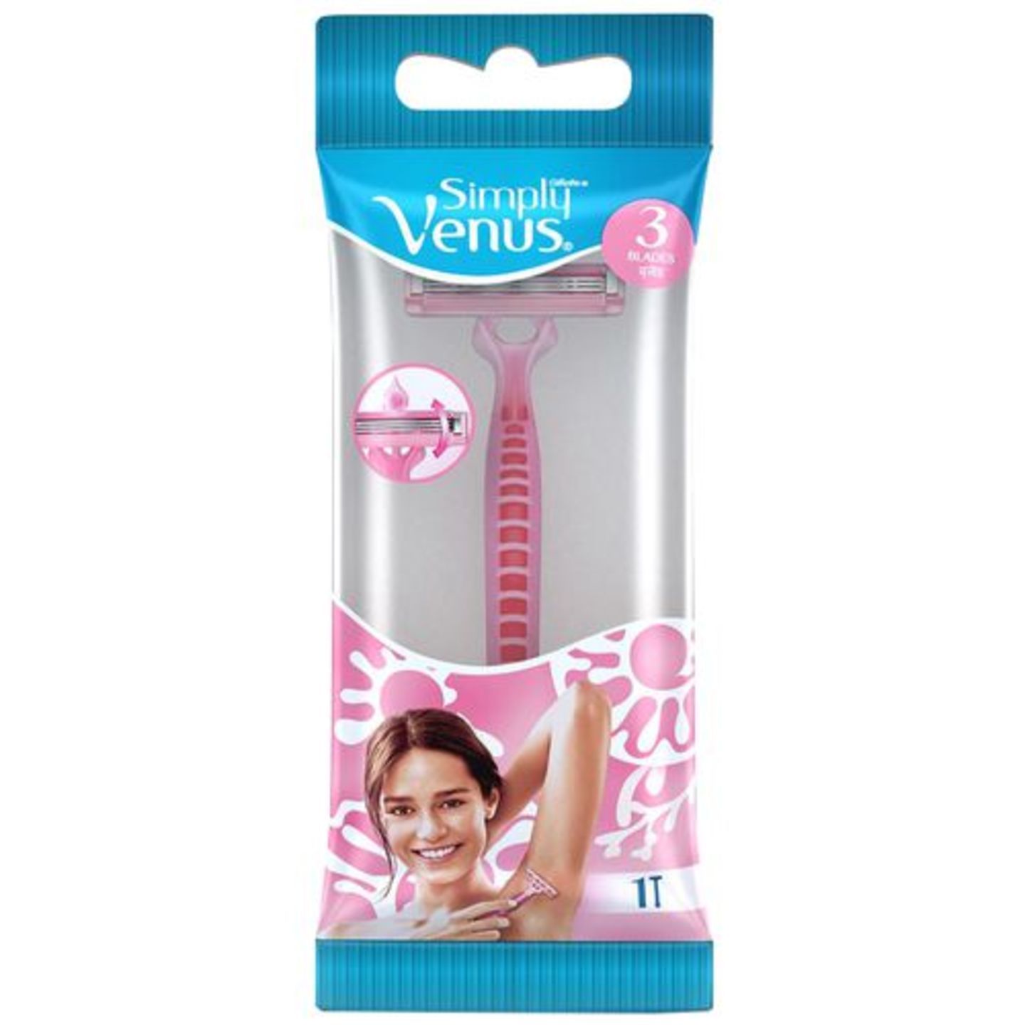 Gillette Venus Simply - Hair Removal Razor For Women, 3 Blades, 1 pc