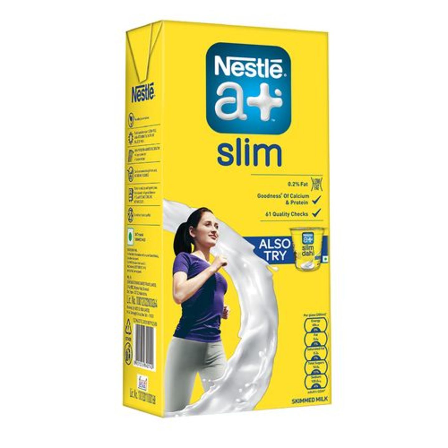 Nestle A+ Slim Skimmed Milk, 1 L Carton