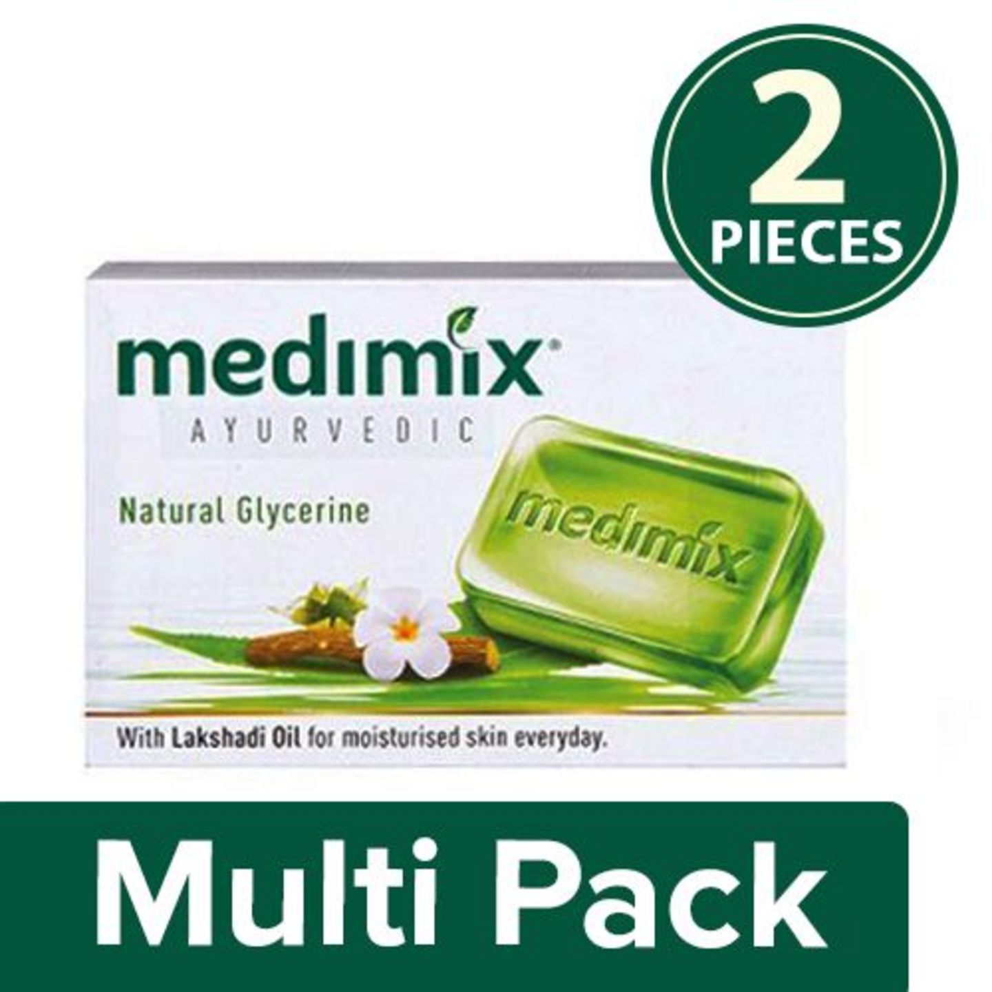 Medimix Bathing Soap - Glycerine Moisturising Soap, 2x125 g Multipack