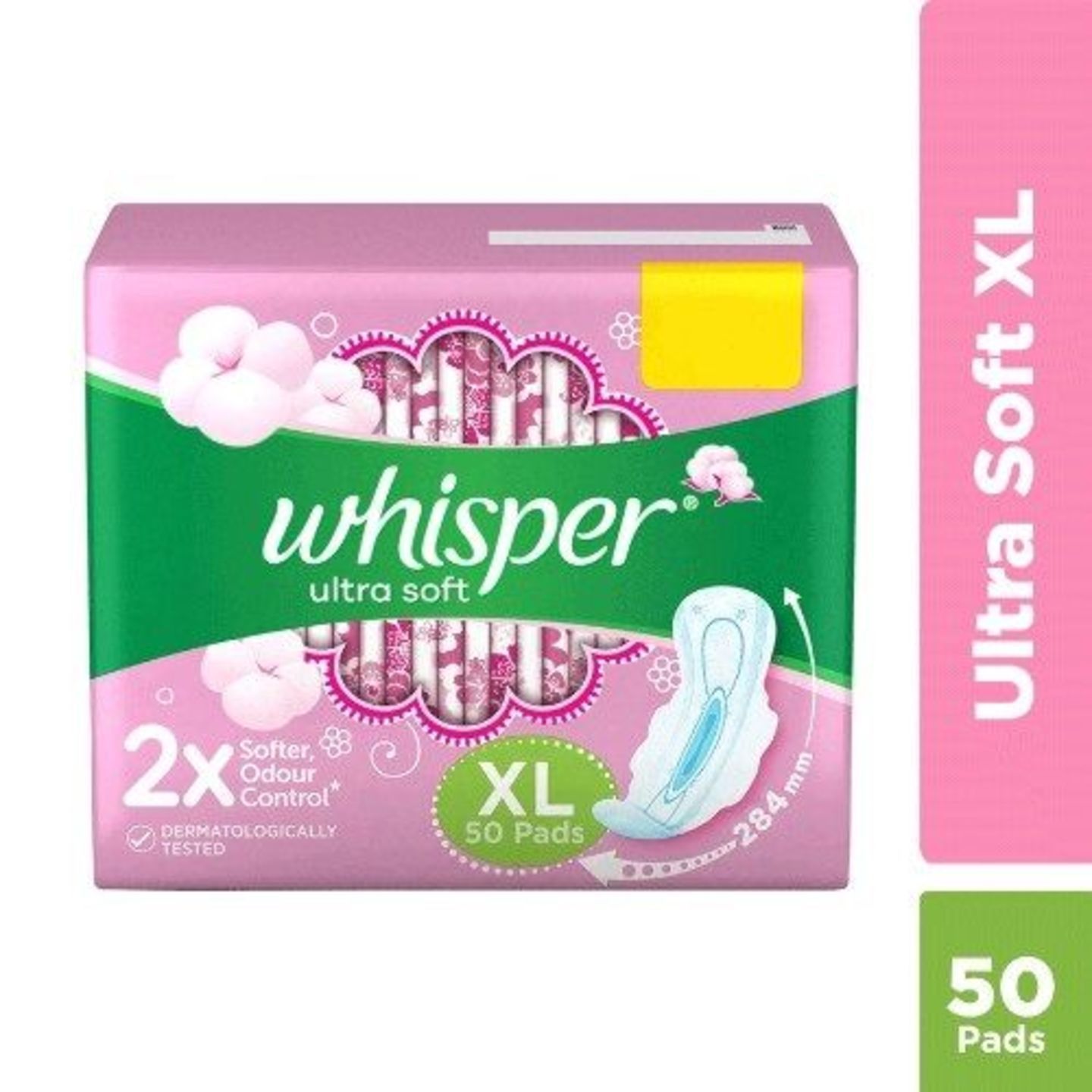 Whisper Sanitary Pads - XL, Ultra Soft, 50 pcs