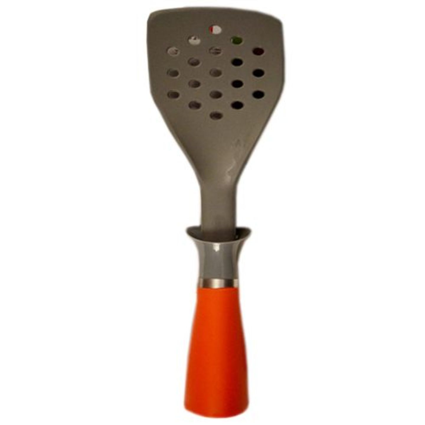 H&B Slotted Turner - Nylon, Silicon Handle, Red, 1 pc
