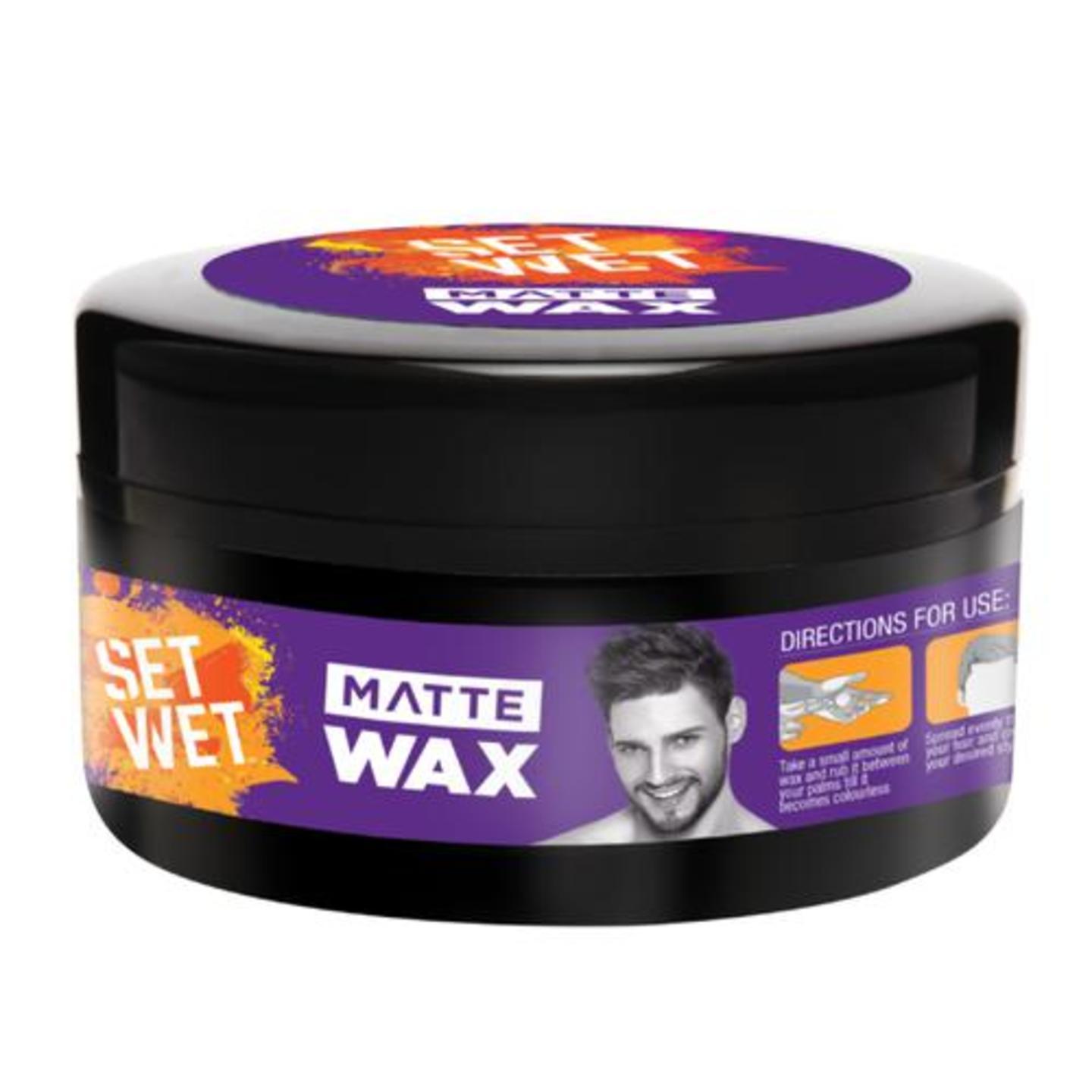 Set Wet Matte Hair Styling Wax For Men, 60 g