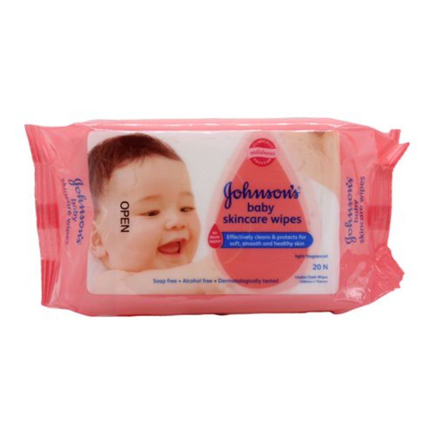 Johnson's Baby skincare wipes, 20 pcs