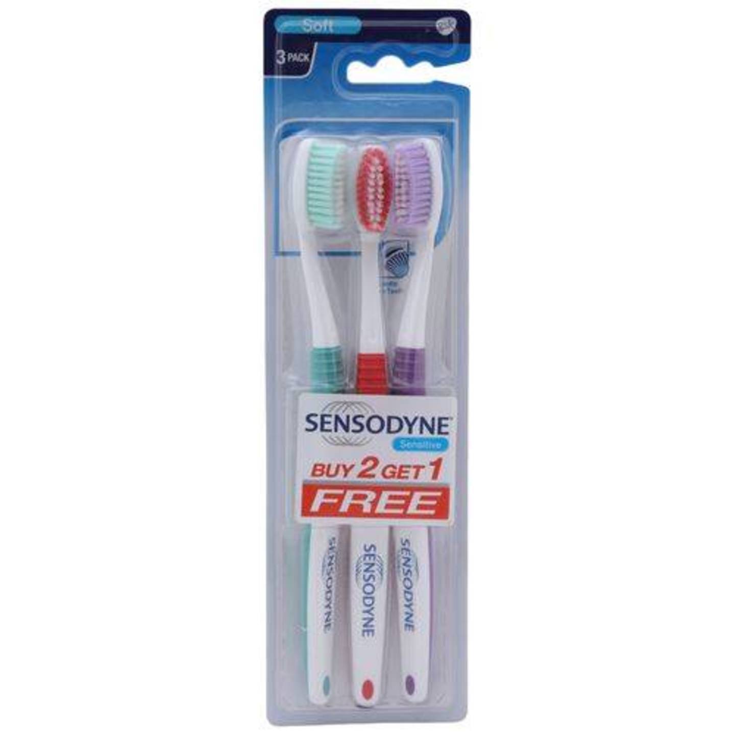 Sensodyne Sensitive Toothbrush, 3 pcs Buy 2 Get 1 Free