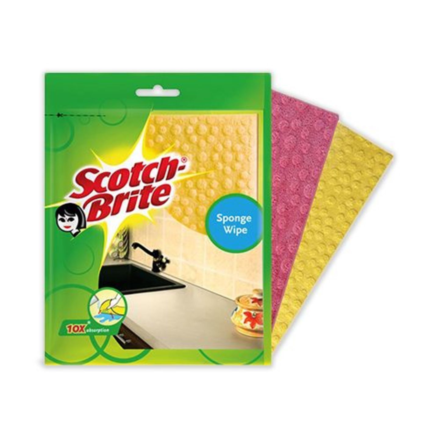 Scotch brite Sponge Wipe Large, 3 pcs
