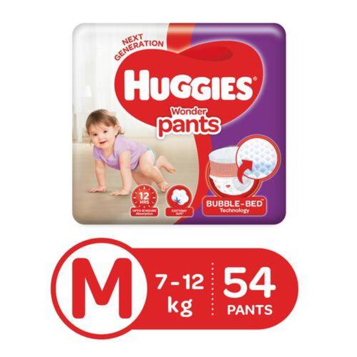 Huggies Wonder Pants Medium - 54 Diaper Pants, 54 pcs