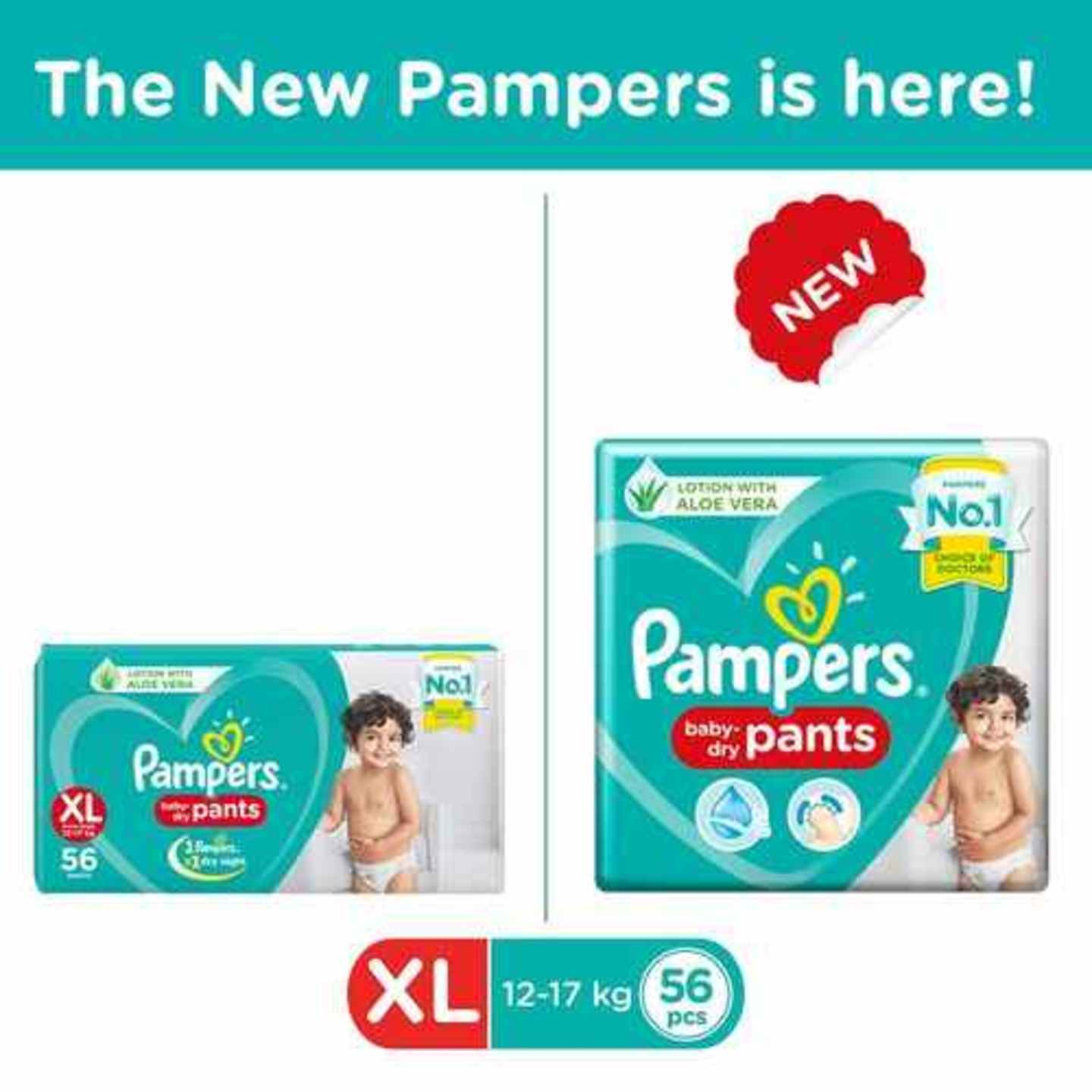 Pampers New Extra Large, 56 pcs 56's Pack