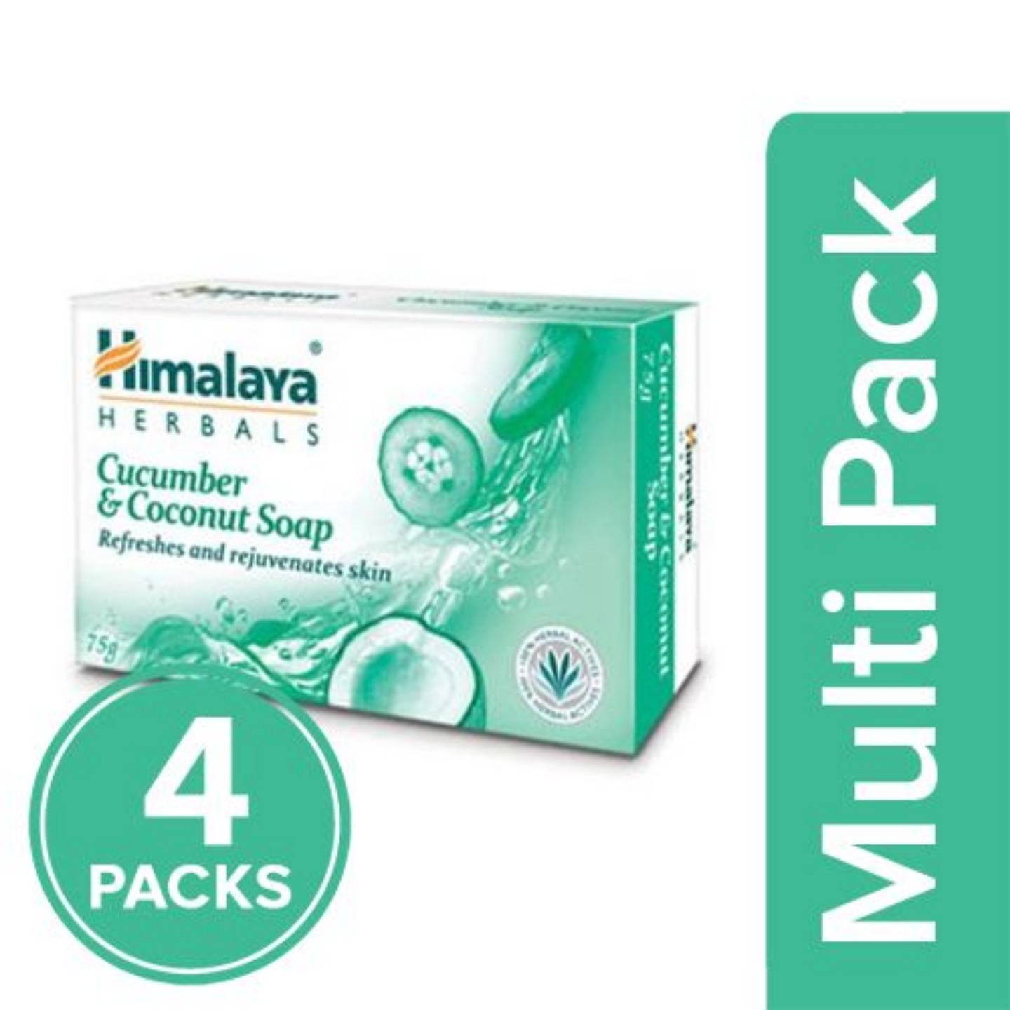 Himalaya Bathing Soap - Cucumber & Coconut, 4x125 g Multipack