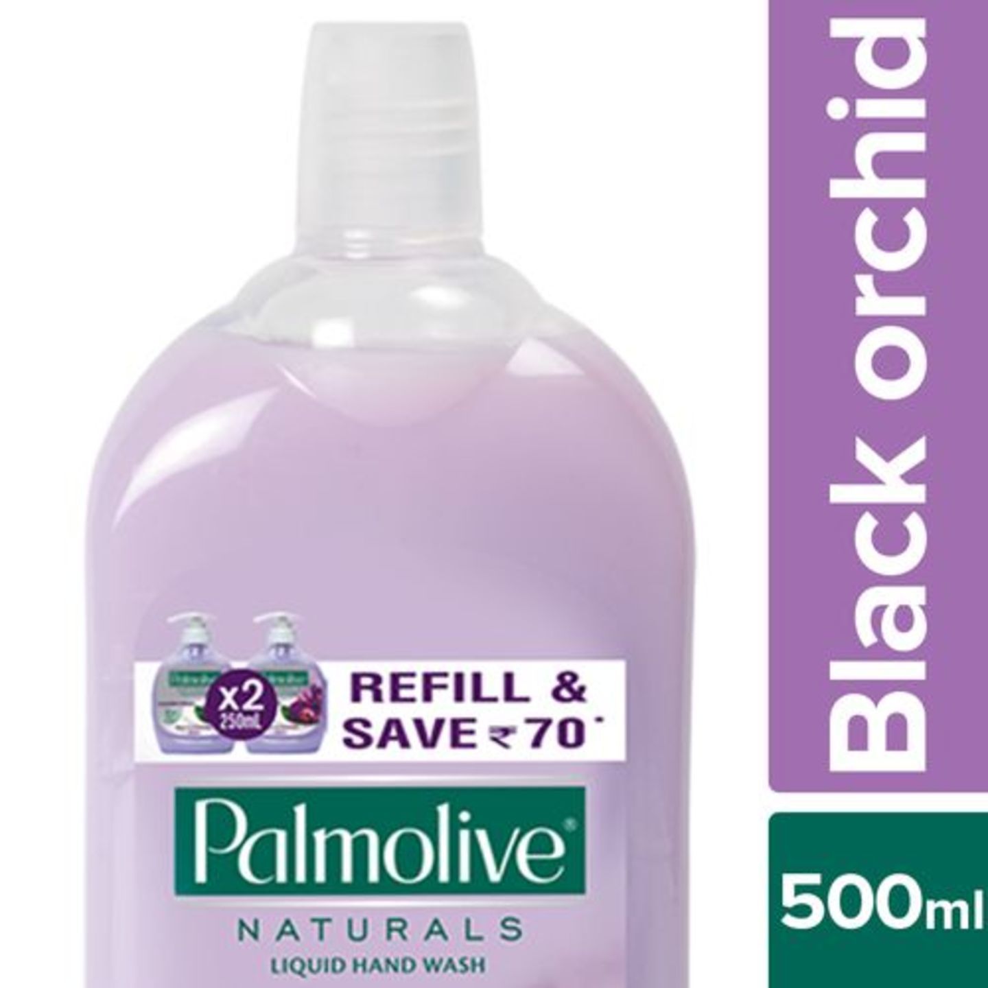 Palmolive Hand Wash - Naturals, Black Orchid & Milk, 500 ml Refill Pack