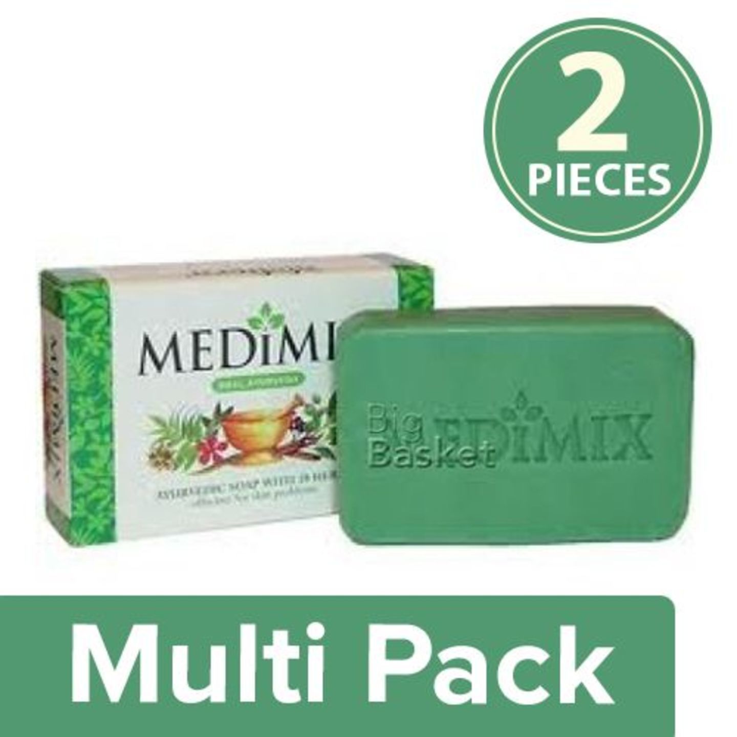 Medimix Bathing Soap - Ayurvedic Soap with 18 Herbs, 2x125 g Multipack