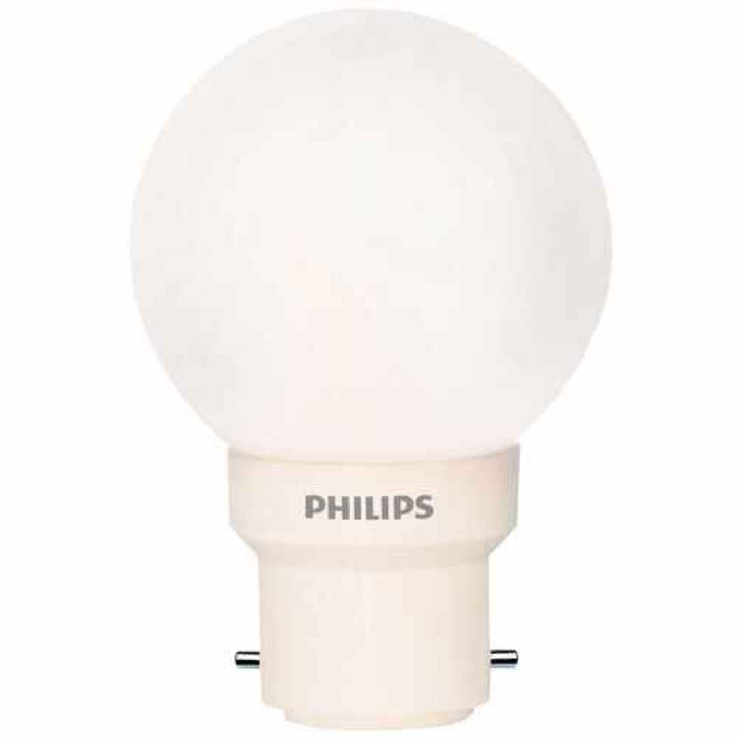 Philips LED Bulb - 0.5 Watt, White, Deco Mini Base B22, 1 pc
