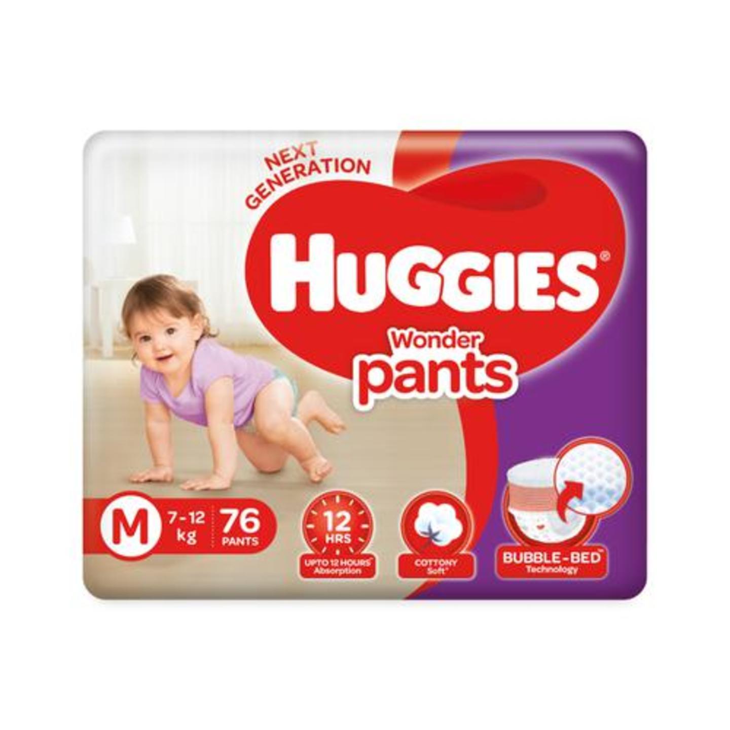 Huggies Wonder Pants Medium - 76 Diapers, 76 pcs