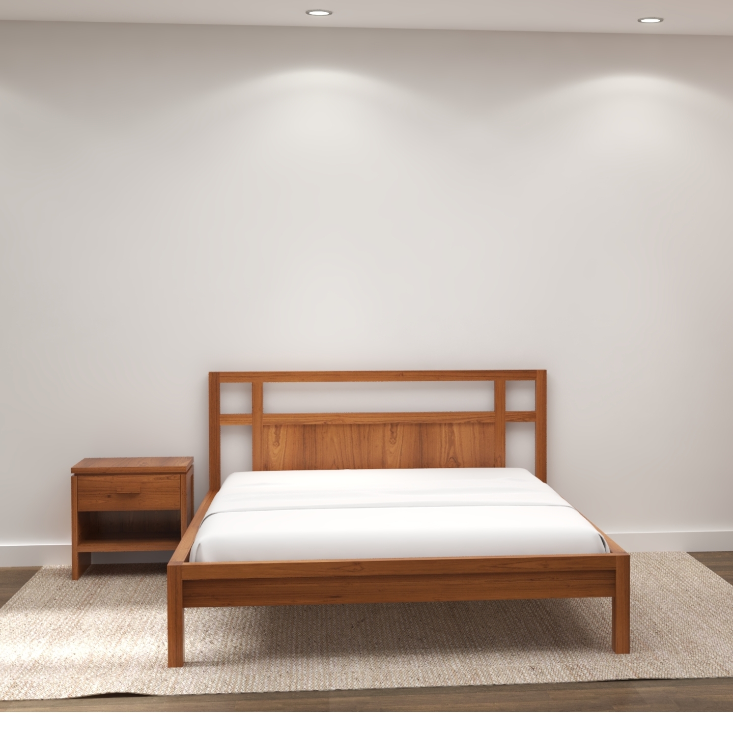 Baltoro High Gloss Hydraulic Storage White Bed