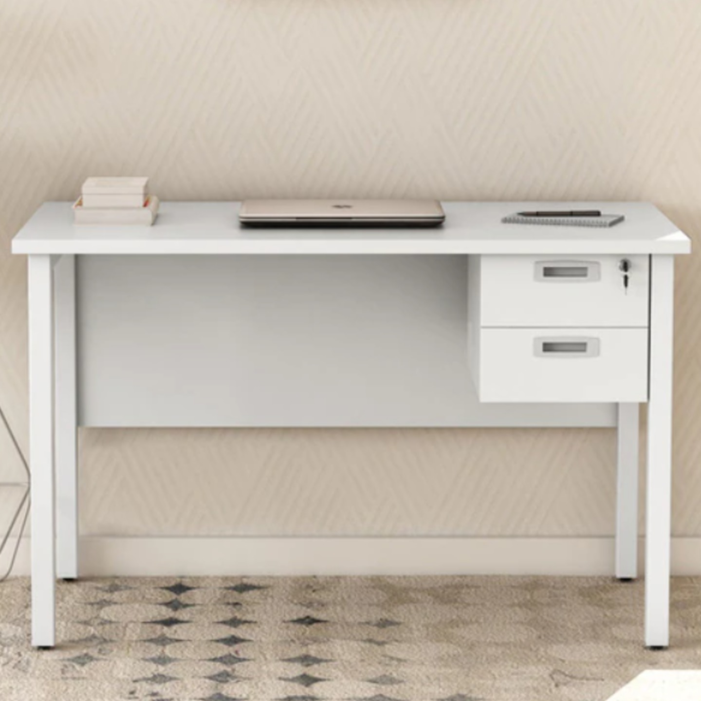 Work Station in Everest White Finish