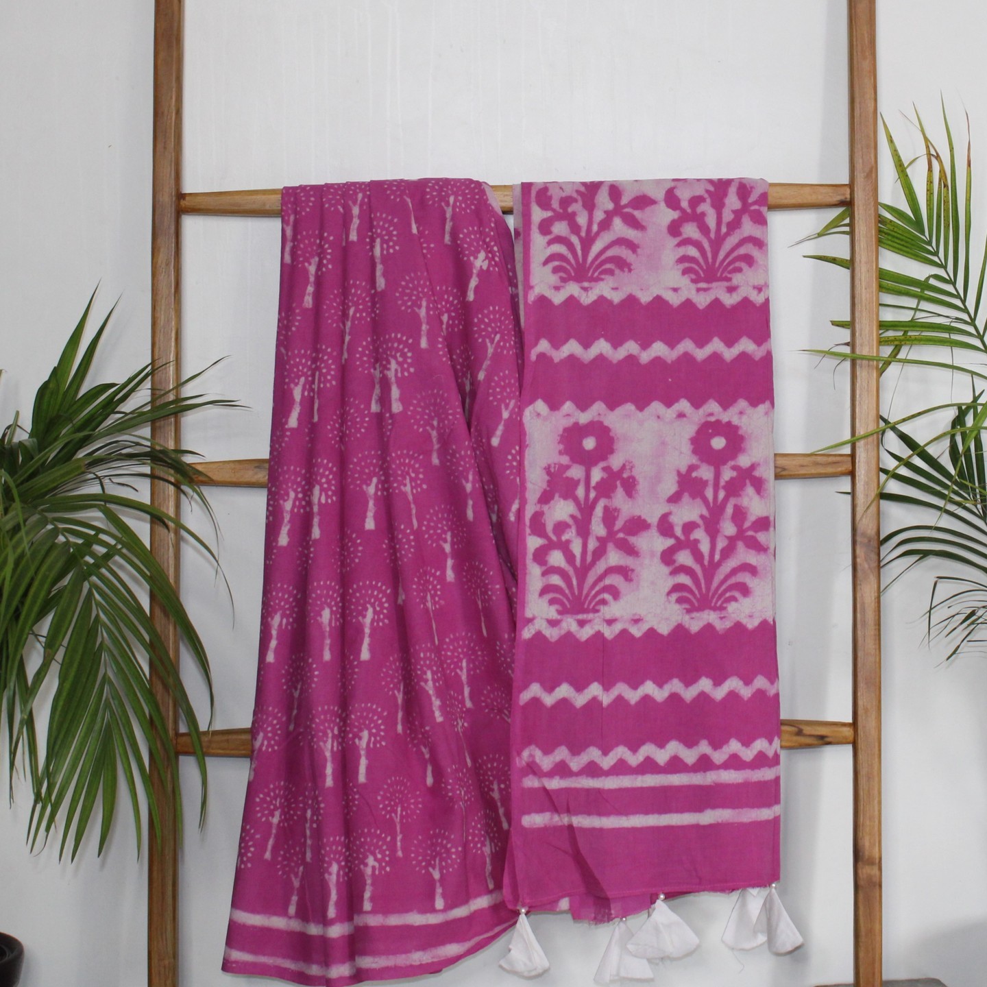 PINK DABU SAREE