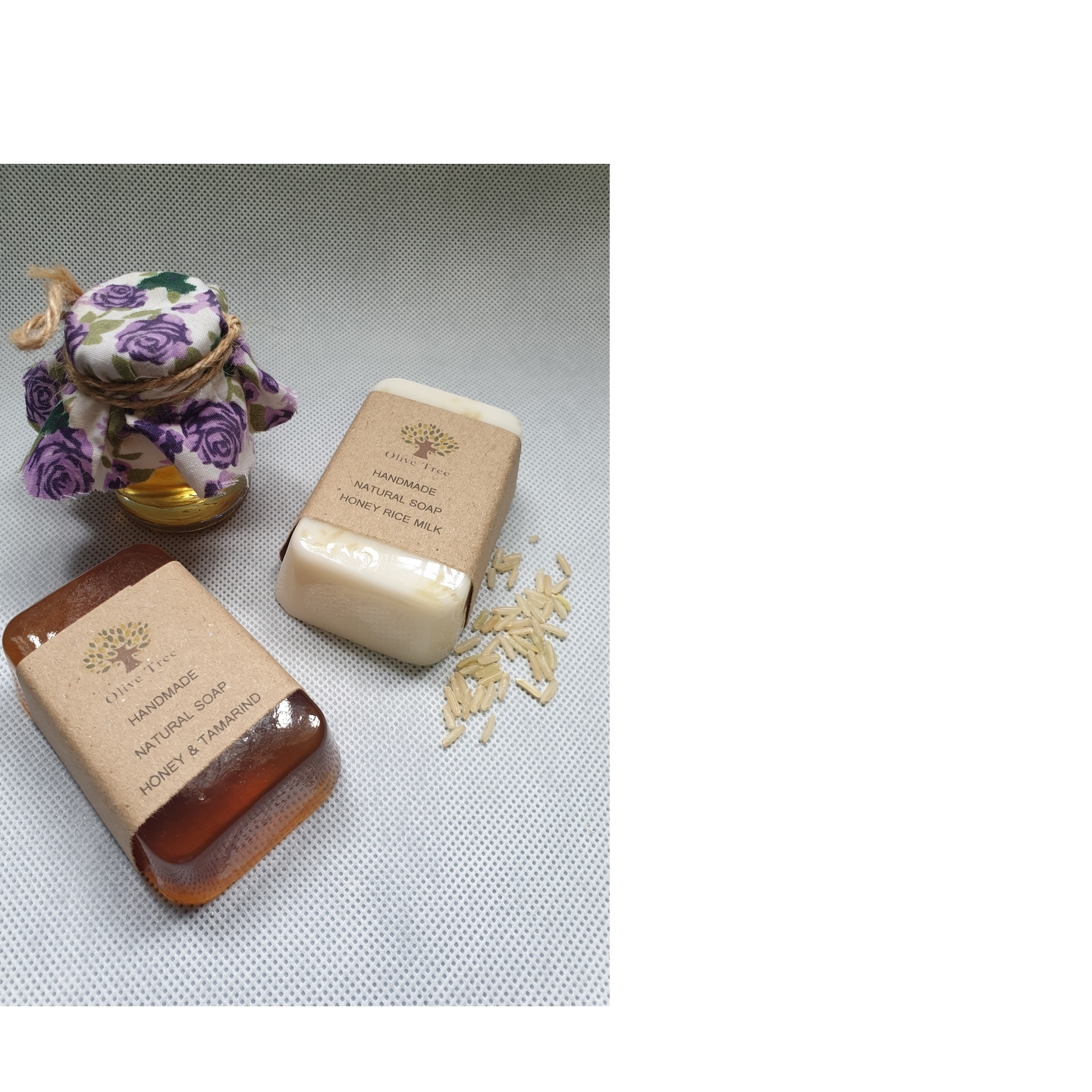 Olive Tree Handmade Natural Soap - Rice Milk & Tamarind 2 pc pack