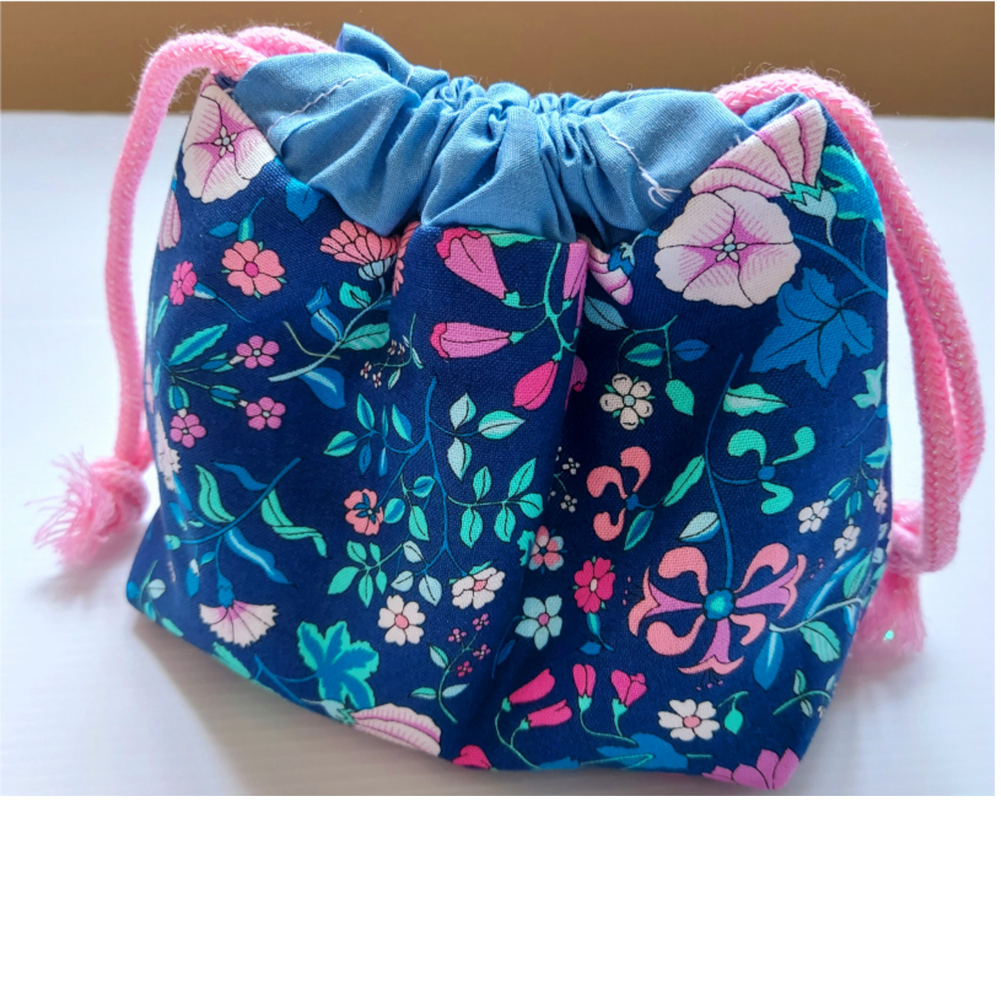 Drawstring Bag wbatting BlueD.Pink