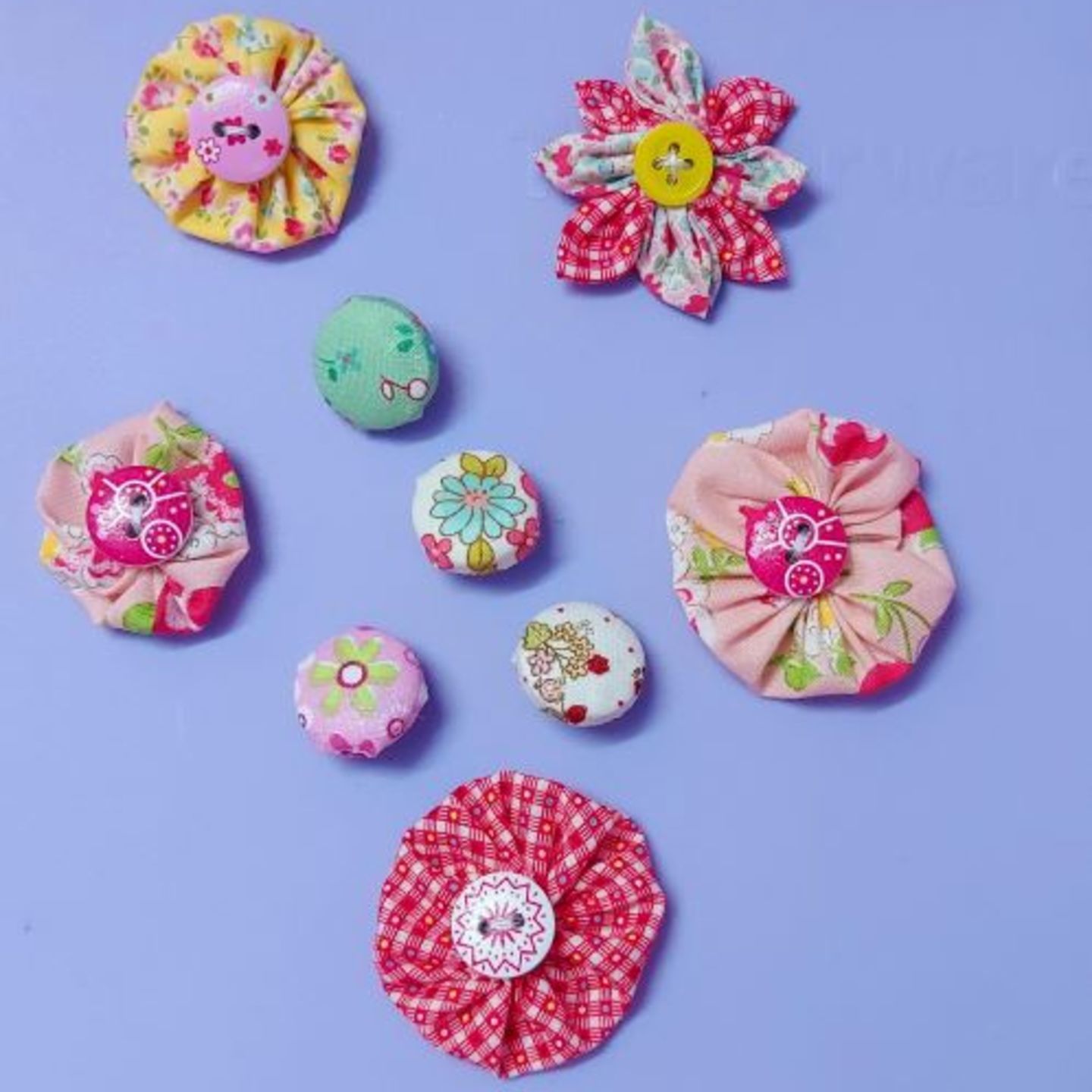 Patchwork Accessories - Buttons , Flowers