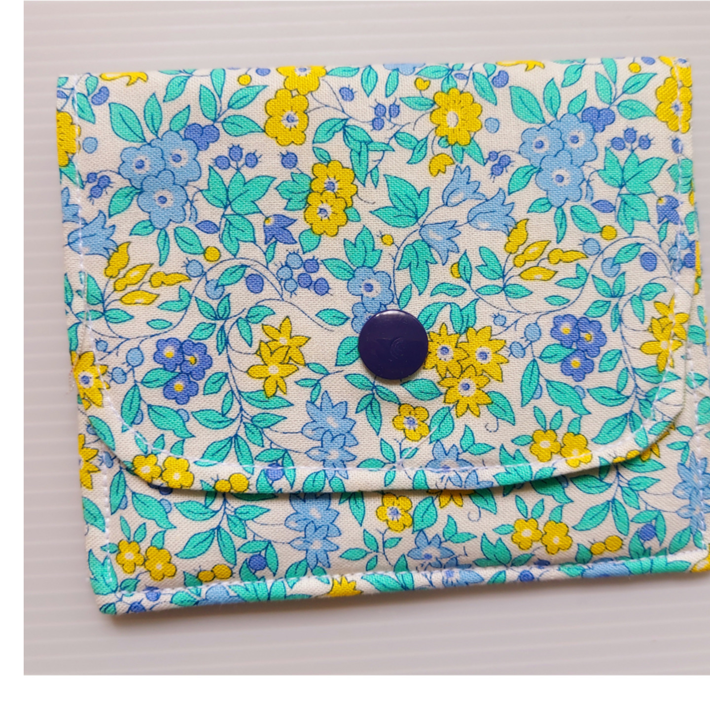 Snap Purse (Floral Blue/Yellow)