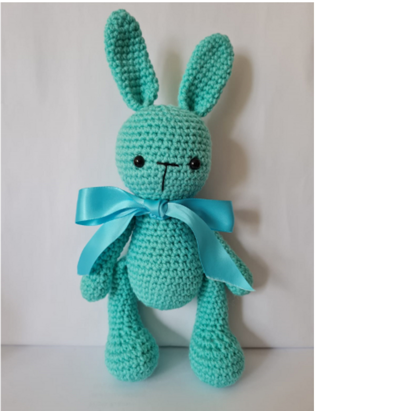 Green Bunny with ribbon 
