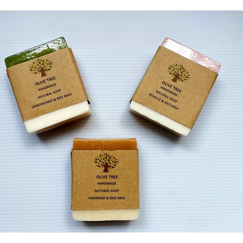 Handmade Natural Soap 90 gram - Lemon GrassRice Milk