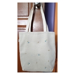Tote Bag with small embroidery flowers