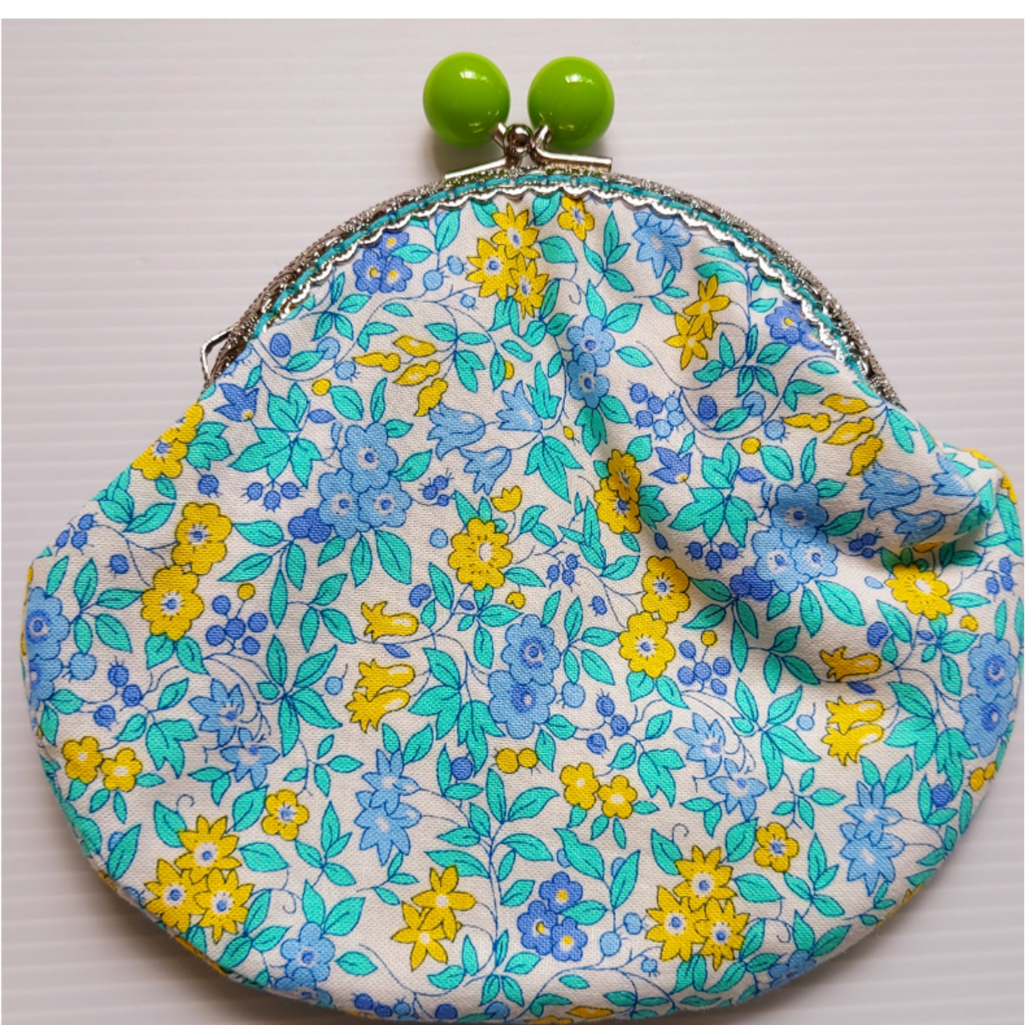 Clasp Purse (Floral Green/Yellow)