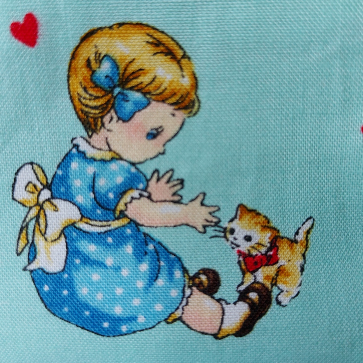 Patchwork Zipper Pouch,  Little Girl