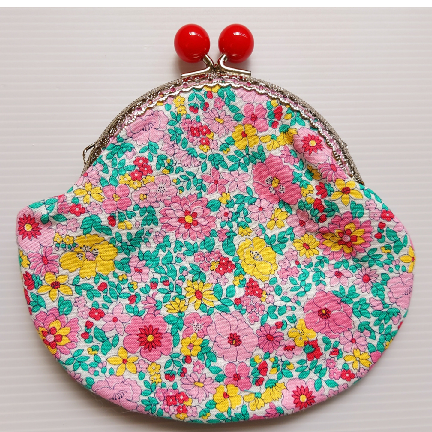 Clasp Purse (Floral Red/Pink)