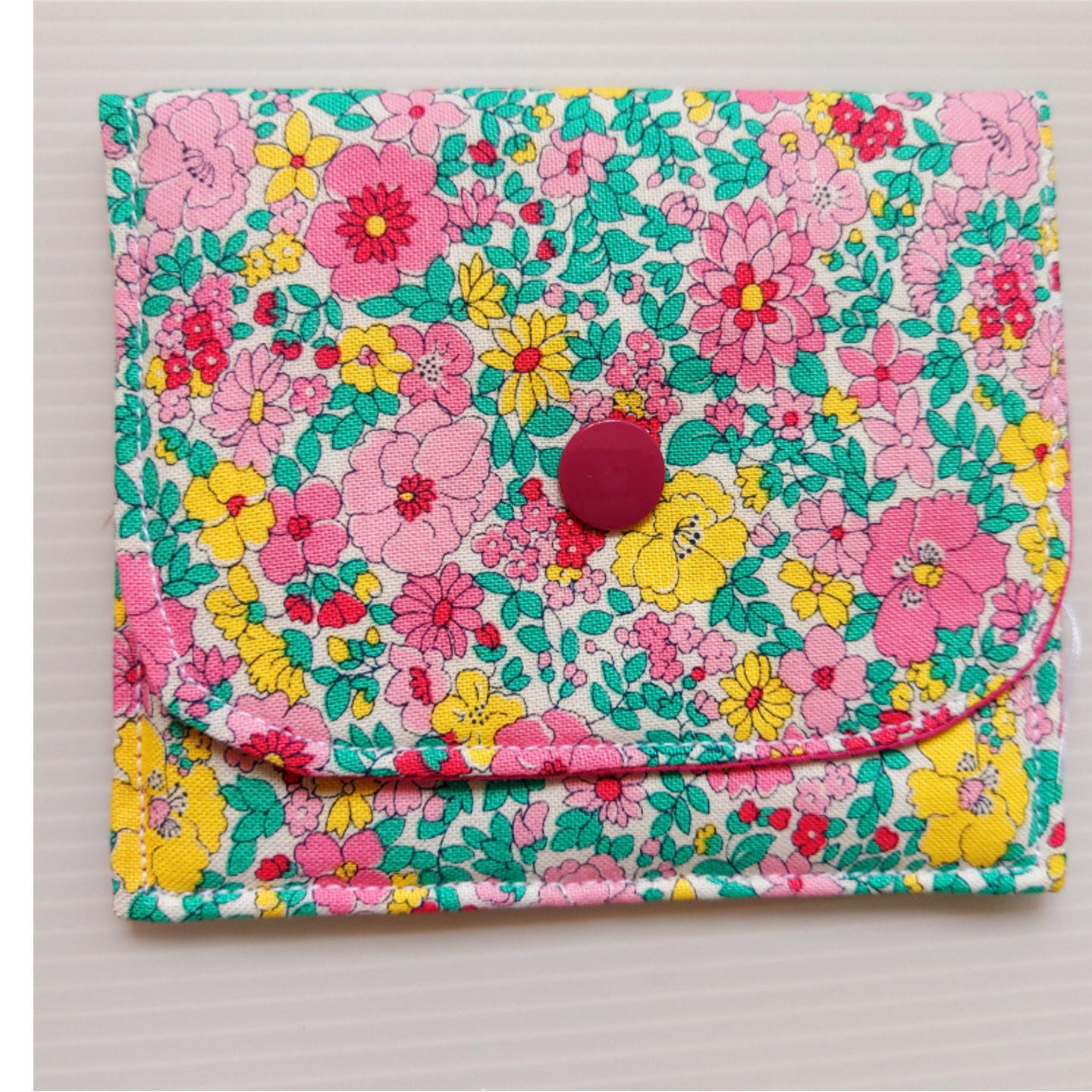 Snap Purse (Floral Green/Pink)