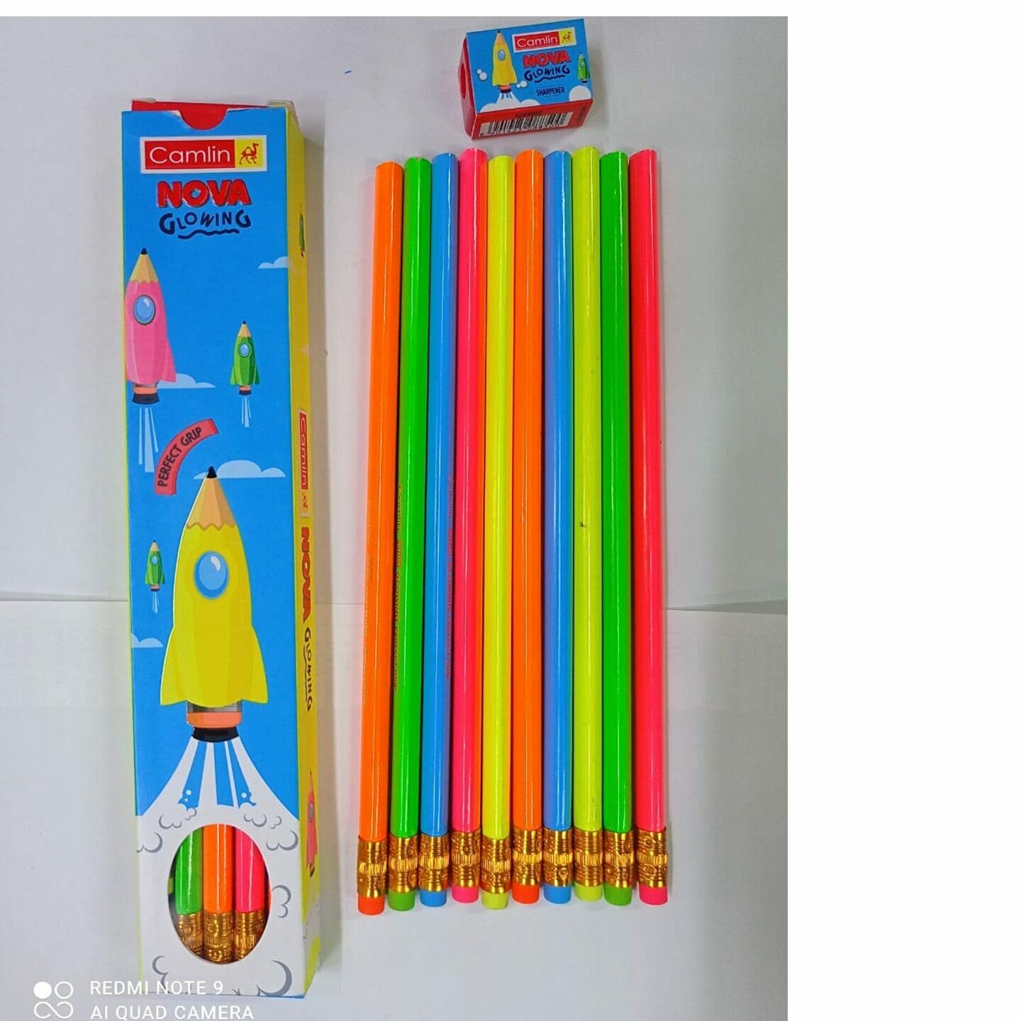 Camlin Nova Glowing Triangular Pencils Pack of 10