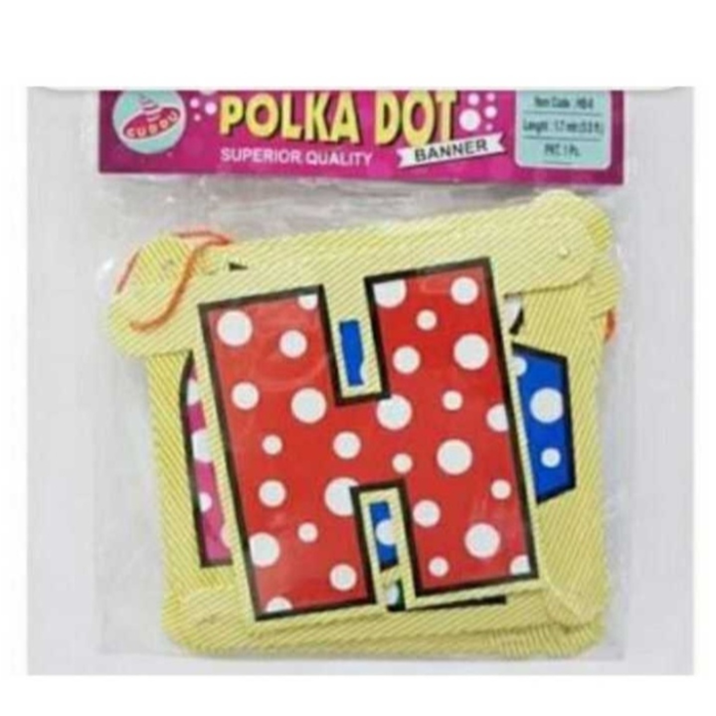 Happy Birthday Polka Dot Printed Banner